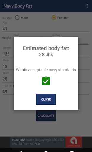 Navy Body Fat Percentage Calculator and Tracker 2