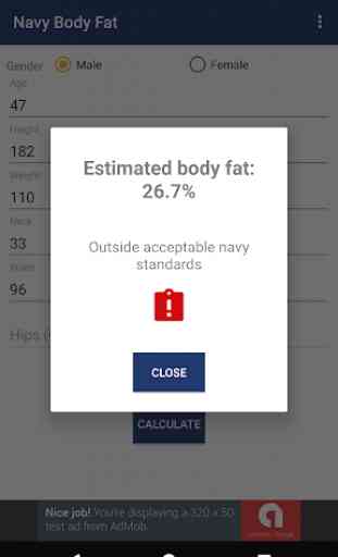 Navy Body Fat Percentage Calculator and Tracker 4