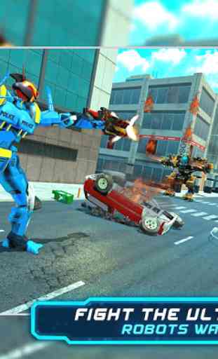 Police Robot Car Rampage: New robot shooting Games 1