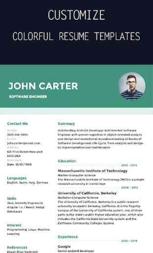 Resumaker - Resume builder app free CV maker jobs 4
