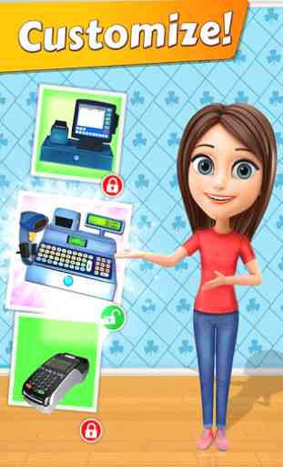 Supermarket Cash Register Sim: Girls Cashier Games 2