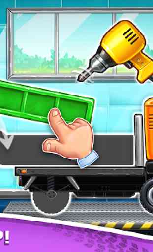 Truck games for kids - build a house, car wash 1