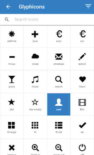 TTF Icons. Browse Font Awesome & Glyphicons Icons 4