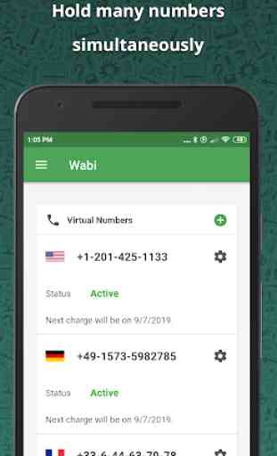 Wabi - Virtual Number for WhatsApp Business 3