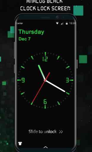 Analog Digital Clock Lock Screen 1