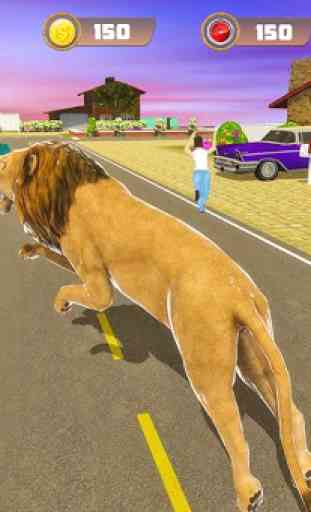 Angry Lion Sim City Attack 1