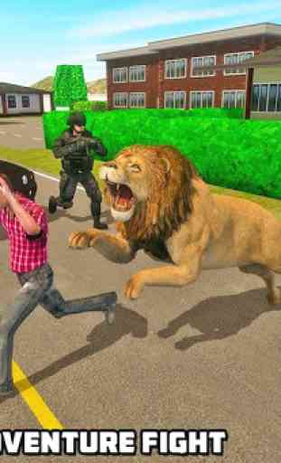 Angry Lion Sim City Attack 2