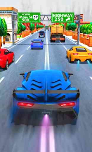 Car Racing in Fast Highway Traffic 1