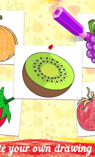 Drawing populer fruits for kids - drawing book 1
