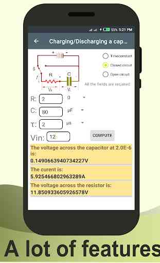 Electronics circuit calculator-Electronics toolkit 2