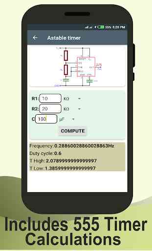 Electronics circuit calculator-Electronics toolkit 4