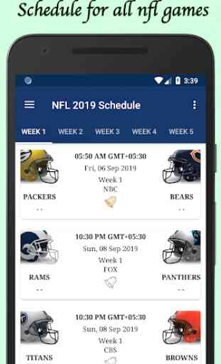 Football Schedule, Live Scores & Stats for NFL 2