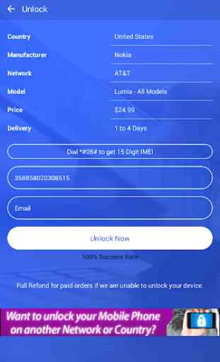 Free Unlock Network Code for Nokia SIM 3