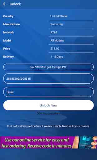 Free Unlock Samsung Mobile SIM 3