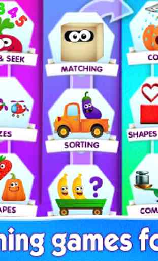 Funny Food educational games for kids toddlers 1