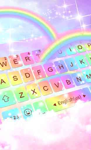 Galaxy Rainbow Keyboard Theme 1
