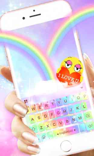 Galaxy Rainbow Keyboard Theme 2
