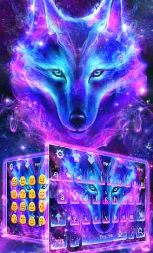 Galaxy Wolf Keyboard Theme 3