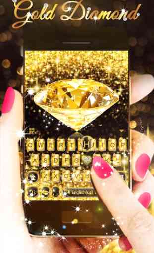 Gold Diamond Keyboard Theme 1