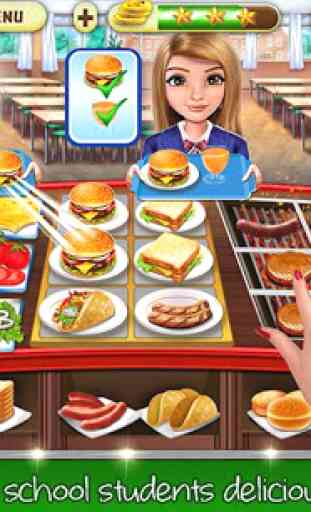 High School Café Girl: Burger Serving Cooking Game 2