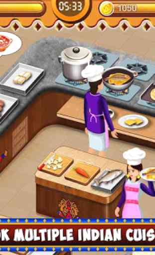 Indian Food Restaurant Kitchen Story Cooking Games 2