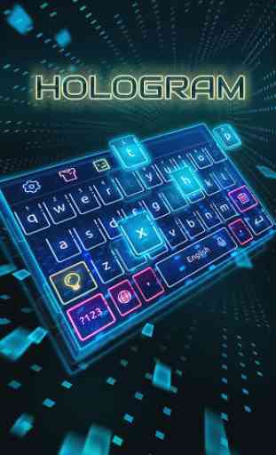 Keyboard-Hologram Neon Theme 1