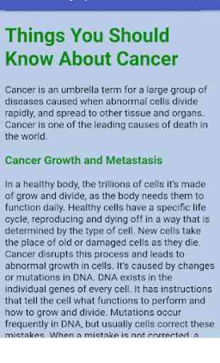 Know about CANCER Disease 4
