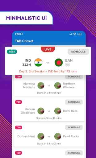 Live Cricket Scores from TAB Cricket 1