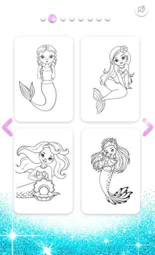 Mermaid Coloring Book Glitter 3