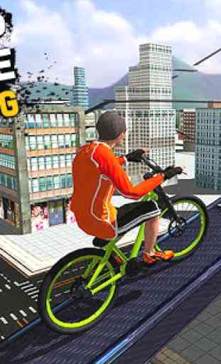 Rooftop BMX Bicycle Tracks 3D 3