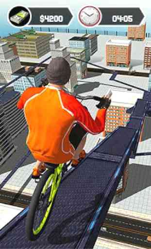 Rooftop BMX Bicycle Tracks 3D 4