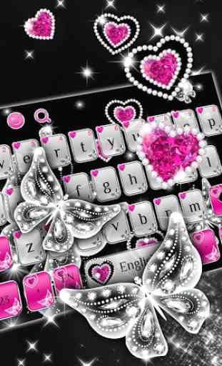Shiny Diamond Butterfly Keyboard 2