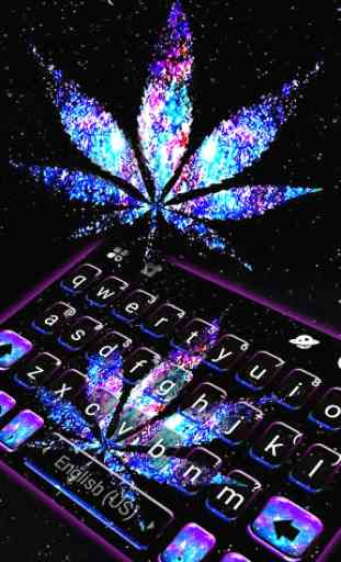 Shiny Galaxy Weed Keyboard Theme 1
