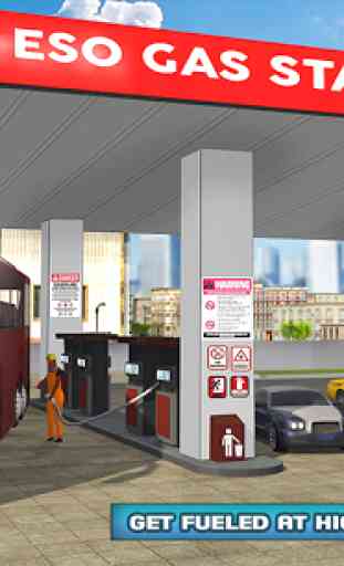 Smart Bus Wash Service: Gas Station Parking Games 4
