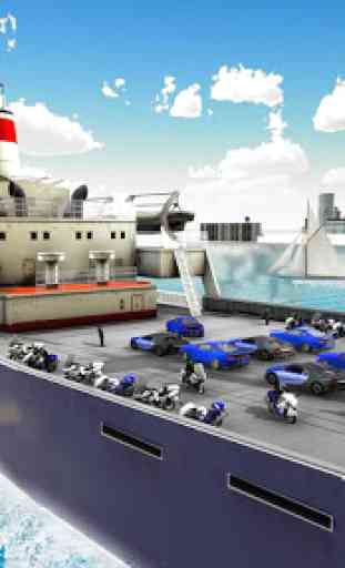 Transport Ship Police Car Game 2