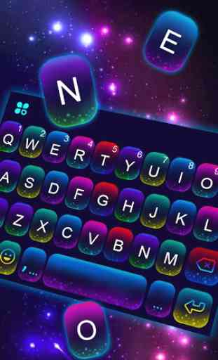 Twinkle Neon Keyboard Theme 1