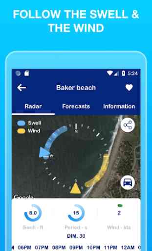Weesurf: waves and wind forecast and social report 1