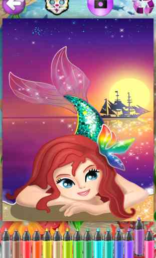 Mermaid Princess Coloring Pages for Girls and Games for Ltttle Kids 1