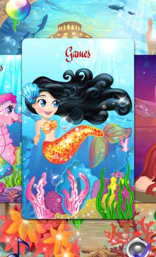 Mermaid Princess Coloring Pages for Girls and Games for Ltttle Kids 2