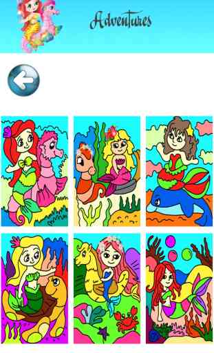 Mermaid Princess Coloring Pages for Girls and Games for Ltttle Kids 4
