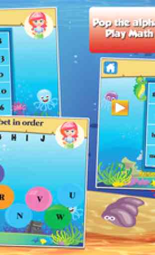 Mermaid Princess Goes to School: First Grade Learning Games 4