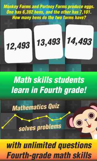 Monkey Math School Free game For Fourth Grade Learning Kids 4