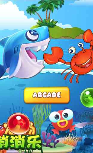Mr Crab Vs Hungry Shark Crush 2 : Bubble Shooter World 3