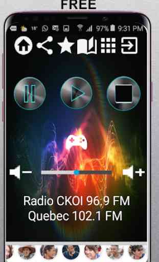 CA Radio CKOI 96.9 FM Quebec 102.1 FM App Radio Fr 1
