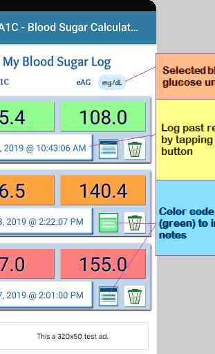 A1C Blood Sugar Calculator Tracker Diabetes app 2