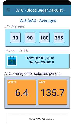 A1C Blood Sugar Calculator Tracker Diabetes app 3