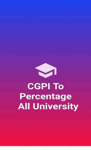 Cgpa To Percentage Converter: All University 1