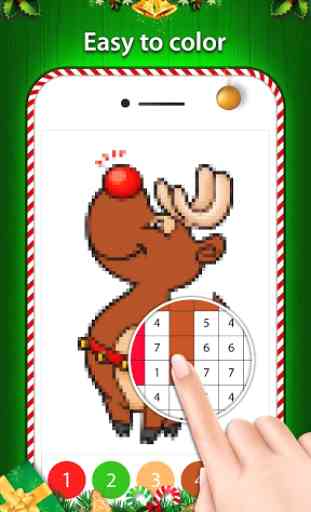 Christmas Pixel Art - Color by No. Coloring Pages 3