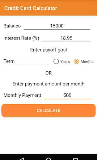 Credit Card Interest Calculator: Payoff CC 4