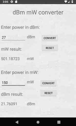 dBm mW converter 1